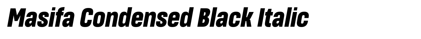 Masifa Condensed Black Italic